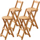 Contemporary Solid Wood Barstool Folding Bar Stool for Restaurant Wood 4 Piece Set Counter Stool (24"H) Clearhalo 'Bar Furniture' 'Bar Stools' 'bar_stools' 'furn' 'furn_bar_stools' 'furniture_bar_stools' 'Kitchen & Dining Furniture' 'kitchen&dining_furn' 'kitchen' 'kitchen_furn' Furniture' 4587803