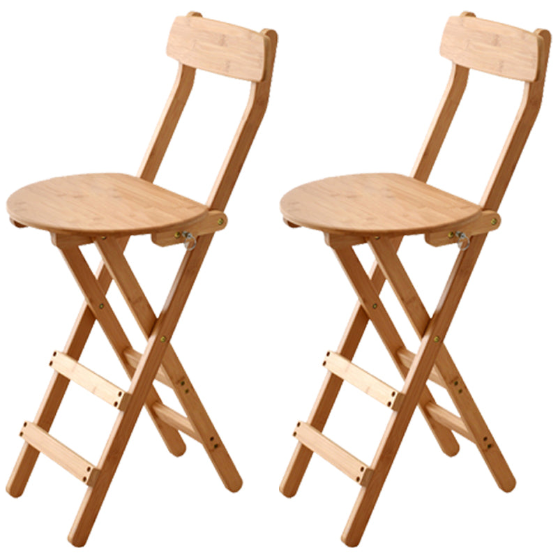 Contemporary Solid Wood Barstool Folding Bar Stool for Restaurant Wood 2 Piece Set Bar Stool (28" H) Clearhalo 'Bar Furniture' 'Bar Stools' 'bar_stools' 'furn' 'furn_bar_stools' 'furniture_bar_stools' 'Kitchen & Dining Furniture' 'kitchen&dining_furn' 'kitchen' 'kitchen_furn' Furniture' 4587813
