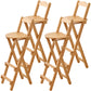 Contemporary Solid Wood Barstool Folding Bar Stool for Restaurant Wood 4 Piece Set Bar Stool(30"H) Clearhalo 'Bar Furniture' 'Bar Stools' 'bar_stools' 'furn' 'furn_bar_stools' 'furniture_bar_stools' 'Kitchen & Dining Furniture' 'kitchen&dining_furn' 'kitchen' 'kitchen_furn' Furniture' 4587814
