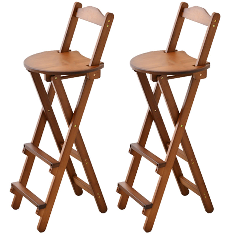 Contemporary Solid Wood Barstool Folding Bar Stool for Restaurant Tan 2 Piece Set Bar Stool(30"H) Clearhalo 'Bar Furniture' 'Bar Stools' 'bar_stools' 'furn' 'furn_bar_stools' 'furniture_bar_stools' 'Kitchen & Dining Furniture' 'kitchen&dining_furn' 'kitchen' 'kitchen_furn' Furniture' 4587828