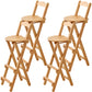 Contemporary Solid Wood Barstool Folding Bar Stool for Restaurant Natural 4 Piece Set Counter Stool (24"H) Clearhalo 'Bar Furniture' 'Bar Stools' 'bar_stools' 'furn' 'furn_bar_stools' 'furniture_bar_stools' 'Kitchen & Dining Furniture' 'kitchen&dining_furn' 'kitchen' 'kitchen_furn' Furniture' 4587832