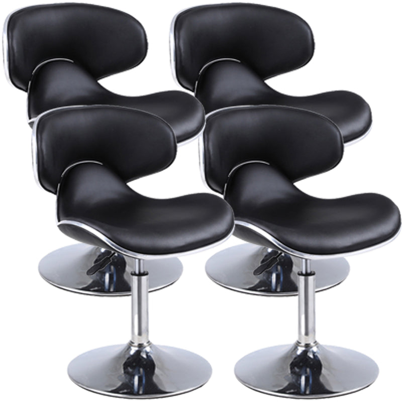 Modern Style Metal Bar Stool with Swivel and Adjustable Height Dining Room Bar Stool Antique Black 4 Piece Set Clearhalo 'Bar Furniture' 'Bar Stools' 'bar_stools' 'furn' 'furn_bar_stools' 'furniture_bar_stools' 'Kitchen & Dining Furniture' 'kitchen&dining_furn' 'kitchen' 'kitchen_furn' Furniture' 4587840