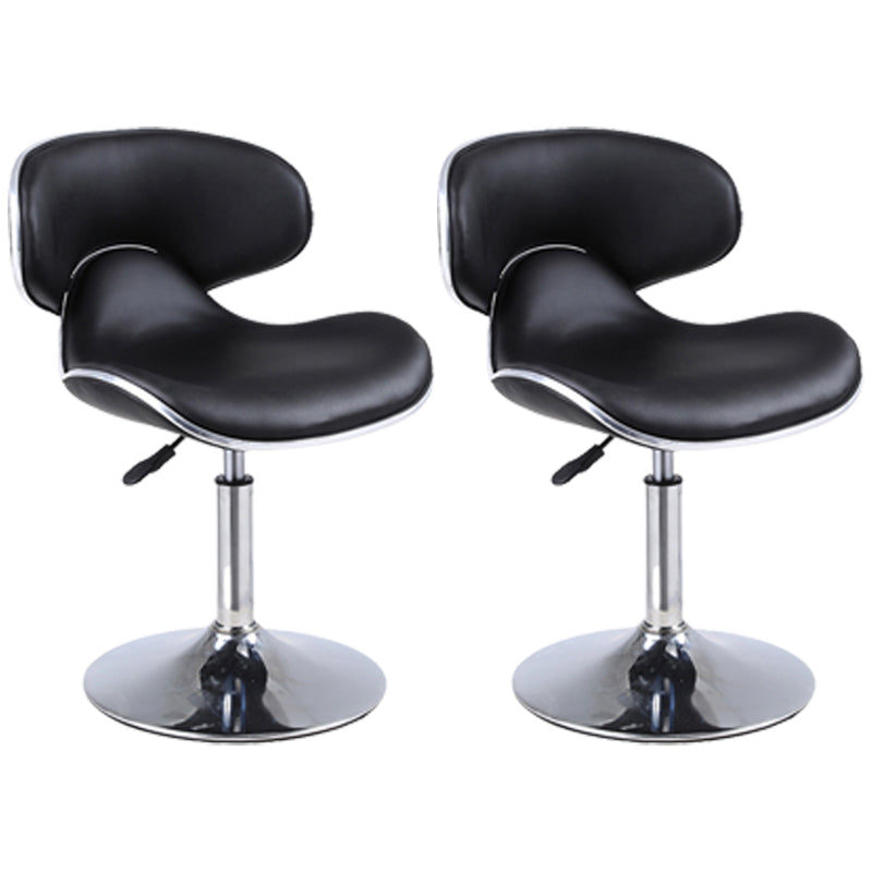 Modern Style Metal Bar Stool with Swivel and Adjustable Height Dining Room Bar Stool Antique Black 2 Piece Set Clearhalo 'Bar Furniture' 'Bar Stools' 'bar_stools' 'furn' 'furn_bar_stools' 'furniture_bar_stools' 'Kitchen & Dining Furniture' 'kitchen&dining_furn' 'kitchen' 'kitchen_furn' Furniture' 4587844