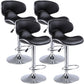 Modern Style Metal Bar Stool with Swivel and Adjustable Height Dining Room Bar Stool Black 4 Piece Set Clearhalo 'Bar Furniture' 'Bar Stools' 'bar_stools' 'furn' 'furn_bar_stools' 'furniture_bar_stools' 'Kitchen & Dining Furniture' 'kitchen&dining_furn' 'kitchen' 'kitchen_furn' Furniture' 4587846
