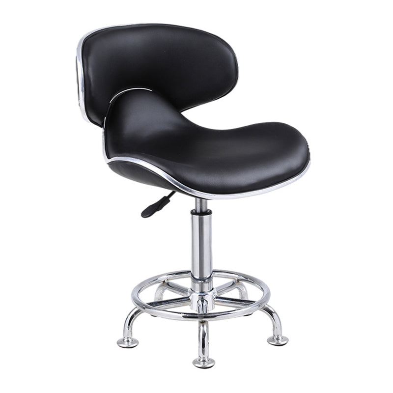 Modern Style Metal Bar Stool with Swivel and Adjustable Height Dining Room Bar Stool Matte Black 1 Piece Clearhalo 'Bar Furniture' 'Bar Stools' 'bar_stools' 'furn' 'furn_bar_stools' 'furniture_bar_stools' 'Kitchen & Dining Furniture' 'kitchen&dining_furn' 'kitchen' 'kitchen_furn' Furniture' 4587852