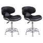 Modern Style Metal Bar Stool with Swivel and Adjustable Height Dining Room Bar Stool Matte Black 2 Piece Set Clearhalo 'Bar Furniture' 'Bar Stools' 'bar_stools' 'furn' 'furn_bar_stools' 'furniture_bar_stools' 'Kitchen & Dining Furniture' 'kitchen&dining_furn' 'kitchen' 'kitchen_furn' Furniture' 4587853