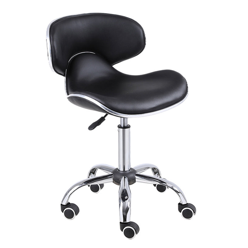 Modern Style Metal Bar Stool with Swivel and Adjustable Height Dining Room Bar Stool Textured Black 1 Piece Clearhalo 'Bar Furniture' 'Bar Stools' 'bar_stools' 'furn' 'furn_bar_stools' 'furniture_bar_stools' 'Kitchen & Dining Furniture' 'kitchen&dining_furn' 'kitchen' 'kitchen_furn' Furniture' 4587858