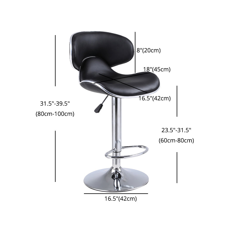Modern Style Metal Bar Stool with Swivel and Adjustable Height Dining Room Bar Stool Clearhalo 'Bar Furniture' 'Bar Stools' 'bar_stools' 'furn' 'furn_bar_stools' 'furniture_bar_stools' 'Kitchen & Dining Furniture' 'kitchen&dining_furn' 'kitchen' 'kitchen_furn' Furniture' 4587860