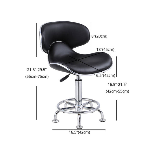 Modern Style Metal Bar Stool with Swivel and Adjustable Height Dining Room Bar Stool Clearhalo 'Bar Furniture' 'Bar Stools' 'bar_stools' 'furn' 'furn_bar_stools' 'furniture_bar_stools' 'Kitchen & Dining Furniture' 'kitchen&dining_furn' 'kitchen' 'kitchen_furn' Furniture' 4587861