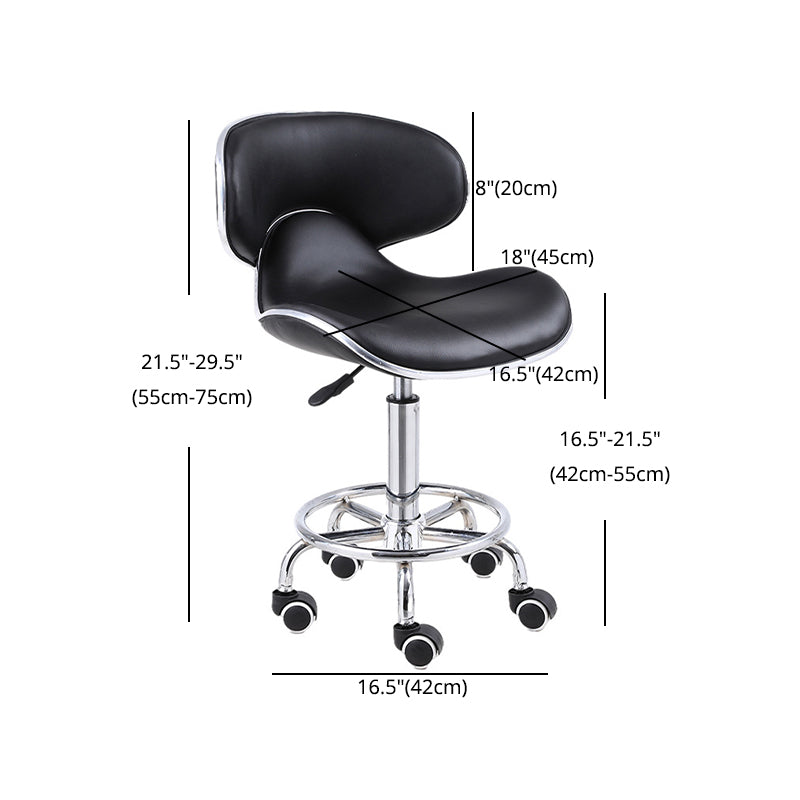 Modern Style Metal Bar Stool with Swivel and Adjustable Height Dining Room Bar Stool Clearhalo 'Bar Furniture' 'Bar Stools' 'bar_stools' 'furn' 'furn_bar_stools' 'furniture_bar_stools' 'Kitchen & Dining Furniture' 'kitchen&dining_furn' 'kitchen' 'kitchen_furn' Furniture' 4587862