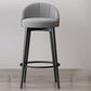 Glam Metal Upholstered Barstool Indoor Bar Stool with Cushion and Low Back Grey 1 Piece Clearhalo 'Bar Furniture' 'Bar Stools' 'bar_stools' 'furn' 'furn_bar_stools' 'furniture_bar_stools' 'Kitchen & Dining Furniture' 'kitchen&dining_furn' 'kitchen' 'kitchen_furn' Furniture' 4587873