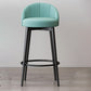 Glam Metal Upholstered Barstool Indoor Bar Stool with Cushion and Low Back Lake Green 1 Piece Clearhalo 'Bar Furniture' 'Bar Stools' 'bar_stools' 'furn' 'furn_bar_stools' 'furniture_bar_stools' 'Kitchen & Dining Furniture' 'kitchen&dining_furn' 'kitchen' 'kitchen_furn' Furniture' 4587880