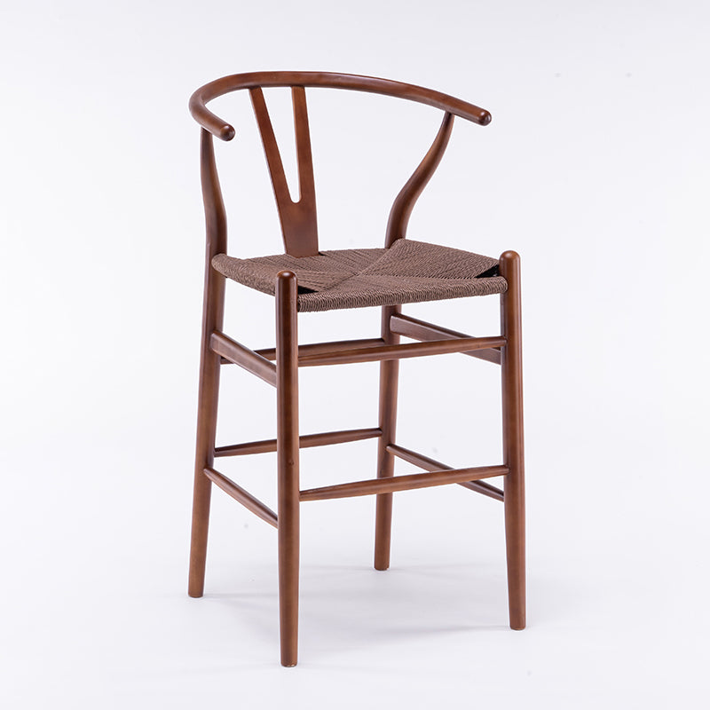 Scandinavian Wood Counter Stools Low Back Indoor Single Bar Stool with 4 Legs Coffee Clearhalo 'Bar Furniture' 'Bar Stools' 'bar_stools' 'furn' 'furn_bar_stools' 'furniture_bar_stools' 'Kitchen & Dining Furniture' 'kitchen&dining_furn' 'kitchen' 'kitchen_furn' Furniture' 4587895