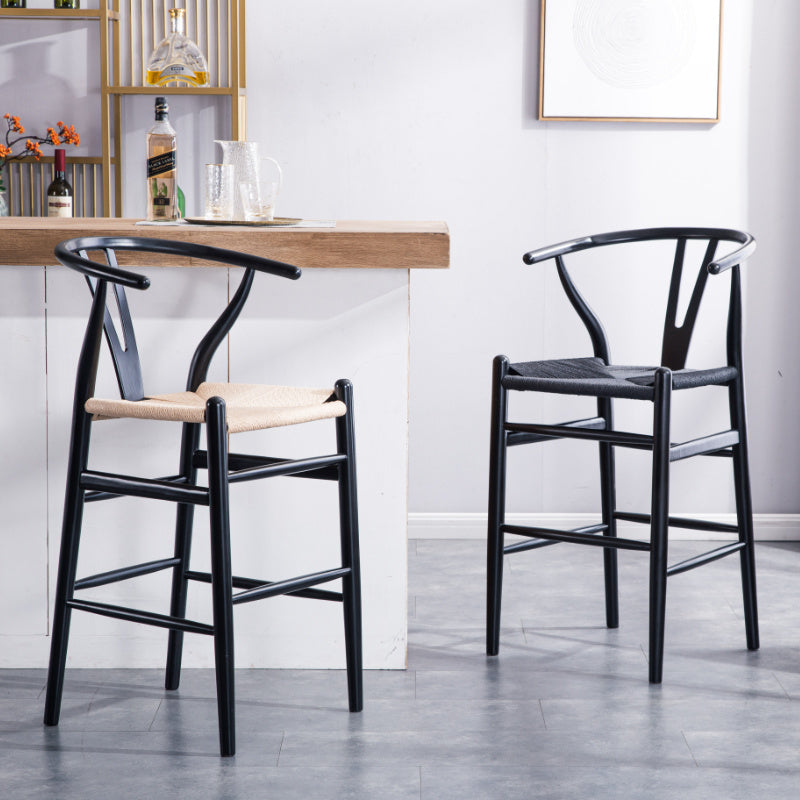 Scandinavian Wood Counter Stools Low Back Indoor Single Bar Stool with 4 Legs Clearhalo 'Bar Furniture' 'Bar Stools' 'bar_stools' 'furn' 'furn_bar_stools' 'furniture_bar_stools' 'Kitchen & Dining Furniture' 'kitchen&dining_furn' 'kitchen' 'kitchen_furn' Furniture' 4587898