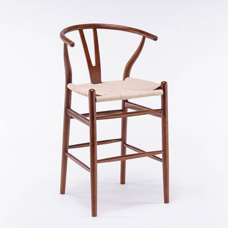 Scandinavian Wood Counter Stools Low Back Indoor Single Bar Stool with 4 Legs Walnut Clearhalo 'Bar Furniture' 'Bar Stools' 'bar_stools' 'furn' 'furn_bar_stools' 'furniture_bar_stools' 'Kitchen & Dining Furniture' 'kitchen&dining_furn' 'kitchen' 'kitchen_furn' Furniture' 4587901