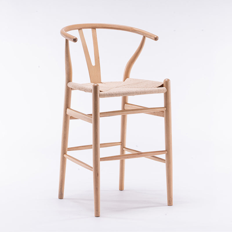 Scandinavian Wood Counter Stools Low Back Indoor Single Bar Stool with 4 Legs Natural Clearhalo 'Bar Furniture' 'Bar Stools' 'bar_stools' 'furn' 'furn_bar_stools' 'furniture_bar_stools' 'Kitchen & Dining Furniture' 'kitchen&dining_furn' 'kitchen' 'kitchen_furn' Furniture' 4587903