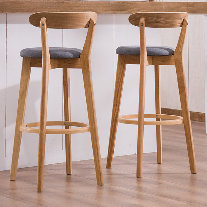 Contemporary Solid Wood Barstool Bristol Bar Stool with Footrest and Low Back Clearhalo 'Bar Furniture' 'Bar Stools' 'bar_stools' 'furn' 'furn_bar_stools' 'furniture_bar_stools' 'Kitchen & Dining Furniture' 'kitchen&dining_furn' 'kitchen' 'kitchen_furn' Furniture' 4587910