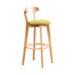 Contemporary Solid Wood Barstool Bristol Bar Stool with Footrest and Low Back Green Natural 1 Piece Clearhalo 'Bar Furniture' 'Bar Stools' 'bar_stools' 'furn' 'furn_bar_stools' 'furniture_bar_stools' 'Kitchen & Dining Furniture' 'kitchen&dining_furn' 'kitchen' 'kitchen_furn' Furniture' 4587912