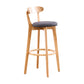Contemporary Solid Wood Barstool Bristol Bar Stool with Footrest and Low Back Grey Natural 1 Piece Clearhalo 'Bar Furniture' 'Bar Stools' 'bar_stools' 'furn' 'furn_bar_stools' 'furniture_bar_stools' 'Kitchen & Dining Furniture' 'kitchen&dining_furn' 'kitchen' 'kitchen_furn' Furniture' 4587914