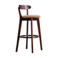 Contemporary Solid Wood Barstool Bristol Bar Stool with Footrest and Low Back Ginger Brown 1 Piece Clearhalo 'Bar Furniture' 'Bar Stools' 'bar_stools' 'furn' 'furn_bar_stools' 'furniture_bar_stools' 'Kitchen & Dining Furniture' 'kitchen&dining_furn' 'kitchen' 'kitchen_furn' Furniture' 4587918