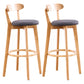 Contemporary Solid Wood Barstool Bristol Bar Stool with Footrest and Low Back Grey Natural 2 Piece Set Clearhalo 'Bar Furniture' 'Bar Stools' 'bar_stools' 'furn' 'furn_bar_stools' 'furniture_bar_stools' 'Kitchen & Dining Furniture' 'kitchen&dining_furn' 'kitchen' 'kitchen_furn' Furniture' 4587925
