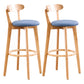 Contemporary Solid Wood Barstool Bristol Bar Stool with Footrest and Low Back Blue Natural 2 Piece Set Clearhalo 'Bar Furniture' 'Bar Stools' 'bar_stools' 'furn' 'furn_bar_stools' 'furniture_bar_stools' 'Kitchen & Dining Furniture' 'kitchen&dining_furn' 'kitchen' 'kitchen_furn' Furniture' 4587927
