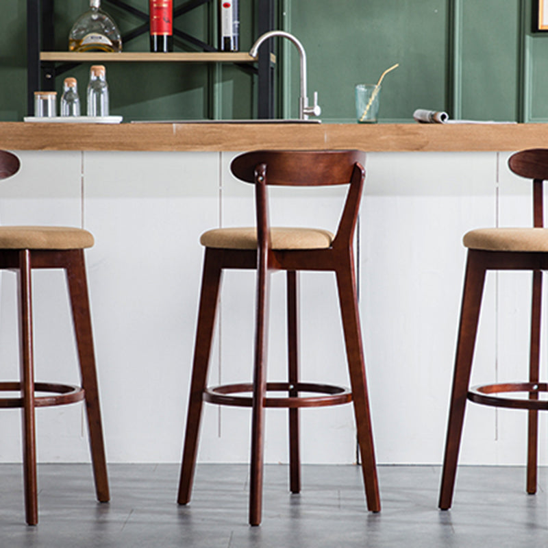 Contemporary Solid Wood Barstool Bristol Bar Stool with Footrest and Low Back Clearhalo 'Bar Furniture' 'Bar Stools' 'bar_stools' 'furn' 'furn_bar_stools' 'furniture_bar_stools' 'Kitchen & Dining Furniture' 'kitchen&dining_furn' 'kitchen' 'kitchen_furn' Furniture' 4587928