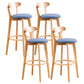 Contemporary Solid Wood Barstool Bristol Bar Stool with Footrest and Low Back Blue Natural 4 Piece Set Clearhalo 'Bar Furniture' 'Bar Stools' 'bar_stools' 'furn' 'furn_bar_stools' 'furniture_bar_stools' 'Kitchen & Dining Furniture' 'kitchen&dining_furn' 'kitchen' 'kitchen_furn' Furniture' 4587935