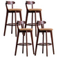 Contemporary Solid Wood Barstool Bristol Bar Stool with Footrest and Low Back Ginger Brown 4 Piece Set Clearhalo 'Bar Furniture' 'Bar Stools' 'bar_stools' 'furn' 'furn_bar_stools' 'furniture_bar_stools' 'Kitchen & Dining Furniture' 'kitchen&dining_furn' 'kitchen' 'kitchen_furn' Furniture' 4587936
