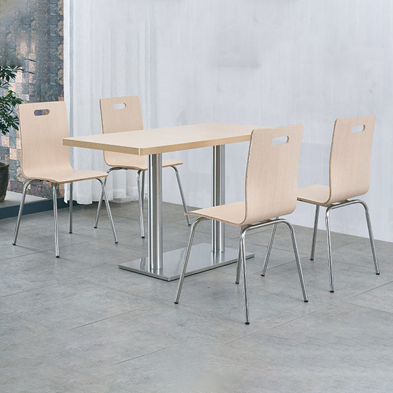 Modern 1/3/5 Pieces Dining Set Solid Wood Dining Furniture for Dining Room 5 Pieces: Table, 4 Light Wood Chairs Clearhalo 'Dining Room Sets' 'Dining Tables & Seating' 'dining_room_set' 'furn' 'furn_dining_room_set' 'Furniture' 'furniture_dining_room_set' 'Kitchen & Dining Furniture' 'kitchen&dining_furn' 'kitchen' 4587943