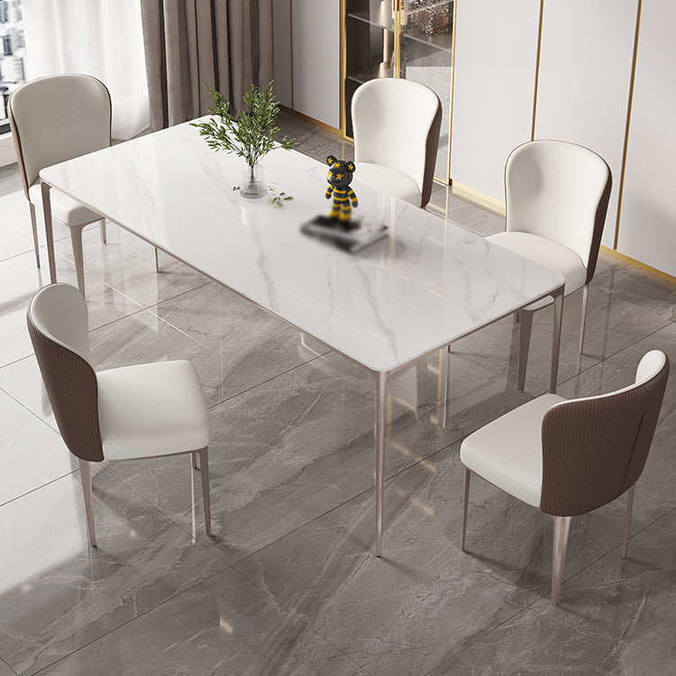 Modern 1/2/4/5/6 Pieces Table and Chairs Dining Set Sintered Stone Table and Chair Set 6 Pieces: Table, 5 Chairs Clearhalo 'Dining Room Sets' 'Dining Tables & Seating' 'dining_room_set' 'furn' 'furn_dining_room_set' 'Furniture' 'furniture_dining_room_set' 'Kitchen & Dining Furniture' 'kitchen&dining_furn' 'kitchen' 4587983