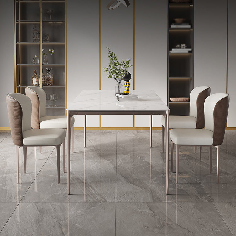 Modern 1/2/4/5/6 Pieces Table and Chairs Dining Set Sintered Stone Table and Chair Set 5 Pieces: Table, 4 Chairs Clearhalo 'Dining Room Sets' 'Dining Tables & Seating' 'dining_room_set' 'furn' 'furn_dining_room_set' 'Furniture' 'furniture_dining_room_set' 'Kitchen & Dining Furniture' 'kitchen&dining_furn' 'kitchen' 4587984