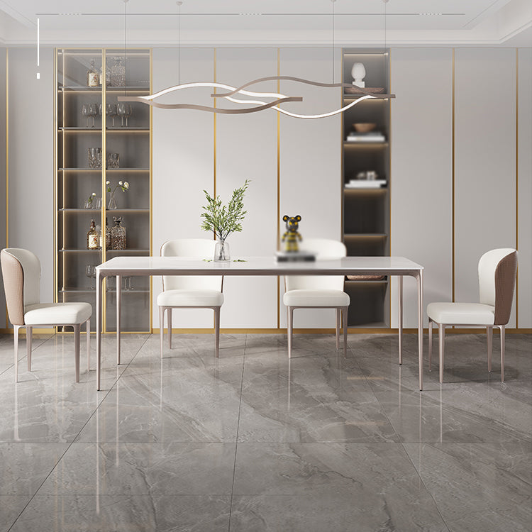 Modern 1/2/4/5/6 Pieces Table and Chairs Dining Set Sintered Stone Table and Chair Set Clearhalo 'Dining Room Sets' 'Dining Tables & Seating' 'dining_room_set' 'furn' 'furn_dining_room_set' 'Furniture' 'furniture_dining_room_set' 'Kitchen & Dining Furniture' 'kitchen&dining_furn' 'kitchen' 4587993