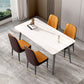 Contemporary 1/4/5/7 Pieces Dining Table and Chairs Rectangle Dining Table Set 5 Pieces: Table, 4 Chairs Clearhalo 'Dining Room Sets' 'Dining Tables & Seating' 'dining_room_set' 'furn' 'furn_dining_room_set' 'Furniture' 'furniture_dining_room_set' 'Kitchen & Dining Furniture' 'kitchen&dining_furn' 'kitchen' 4588015