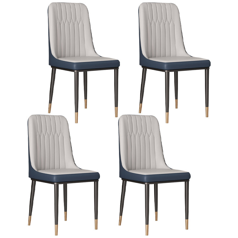 Contemporary 1/4/5/7 Pieces Dining Table and Chairs Rectangle Dining Table Set 4 Blue Chairs Clearhalo 'Dining Room Sets' 'Dining Tables & Seating' 'dining_room_set' 'furn' 'furn_dining_room_set' 'Furniture' 'furniture_dining_room_set' 'Kitchen & Dining Furniture' 'kitchen&dining_furn' 'kitchen' 4588019