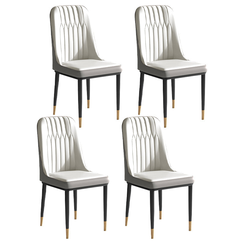 Contemporary 1/4/5/7 Pieces Dining Table and Chairs Rectangle Dining Table Set 4 White Chairs Clearhalo 'Dining Room Sets' 'Dining Tables & Seating' 'dining_room_set' 'furn' 'furn_dining_room_set' 'Furniture' 'furniture_dining_room_set' 'Kitchen & Dining Furniture' 'kitchen&dining_furn' 'kitchen' 4588023