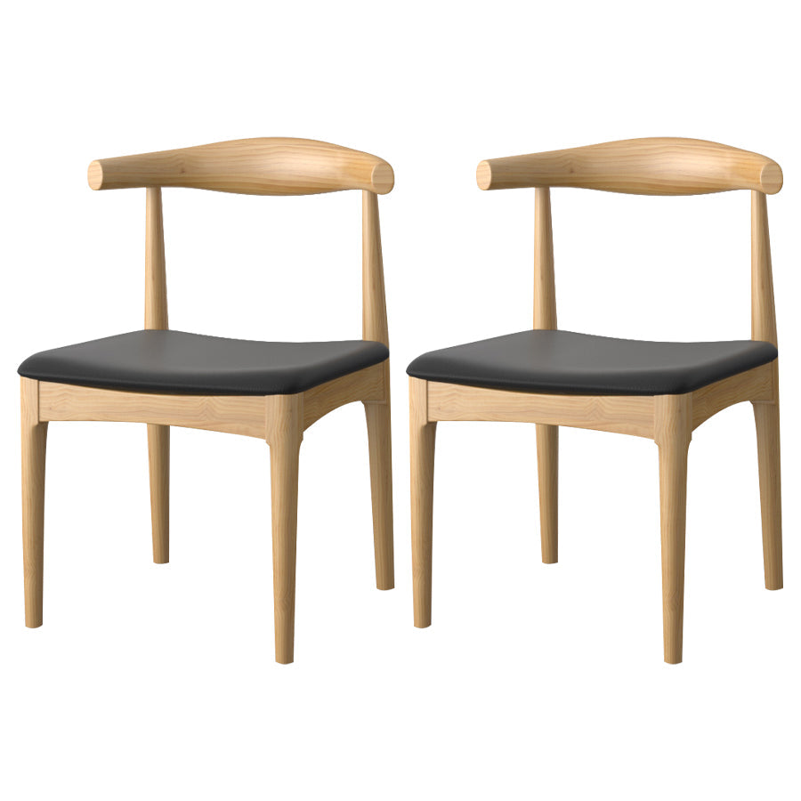 Minimalist 1/2/5 Pieces Dining Table Set Solid Wood Dining Table and Wood Chairs 2 Black Chairs Clearhalo 'Dining Room Sets' 'Dining Tables & Seating' 'dining_room_set' 'furn' 'furn_dining_room_set' 'Furniture' 'furniture_dining_room_set' 'Kitchen & Dining Furniture' 'kitchen&dining_furn' 'kitchen' 4588038