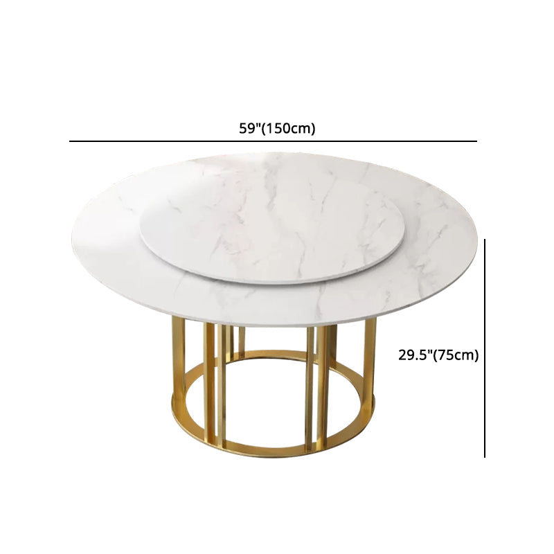 Glam 1/2/7 Pieces Dining Table Set Round Dining Table Set with Chair Clearhalo 'Dining Room Sets' 'Dining Tables & Seating' 'dining_room_set' 'furn' 'furn_dining_room_set' 'Furniture' 'furniture_dining_room_set' 'Kitchen & Dining Furniture' 'kitchen&dining_furn' 'kitchen' 4588079