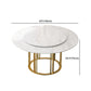 Glam 1/2/7 Pieces Dining Table Set Round Dining Table Set with Chair Clearhalo 'Dining Room Sets' 'Dining Tables & Seating' 'dining_room_set' 'furn' 'furn_dining_room_set' 'Furniture' 'furniture_dining_room_set' 'Kitchen & Dining Furniture' 'kitchen&dining_furn' 'kitchen' 4588080