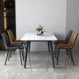 Minimalist 1/4/5/7 Pieces Dining Room Chair Set Sintered Stone Dining Table with Chairs Clearhalo 'Dining Room Sets' 'Dining Tables & Seating' 'dining_room_set' 'furn' 'furn_dining_room_set' 'Furniture' 'furniture_dining_room_set' 'Kitchen & Dining Furniture' 'kitchen&dining_furn' 'kitchen' 4588084
