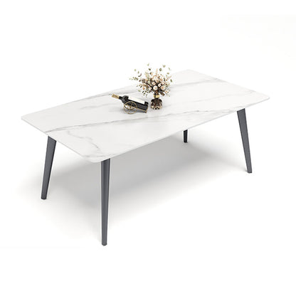 Minimalist 1/4/5/7 Pieces Dining Room Chair Set Sintered Stone Dining Table with Chairs White 70.9"L x 35.4"W Clearhalo 'Dining Room Sets' 'Dining Tables & Seating' 'dining_room_set' 'furn' 'furn_dining_room_set' 'Furniture' 'furniture_dining_room_set' 'Kitchen & Dining Furniture' 'kitchen&dining_furn' 'kitchen' 4588085