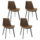 Minimalist 1/4/5/7 Pieces Dining Room Chair Set Sintered Stone Dining Table with Chairs 4 Brown Chairs Clearhalo 'Dining Room Sets' 'Dining Tables & Seating' 'dining_room_set' 'furn' 'furn_dining_room_set' 'Furniture' 'furniture_dining_room_set' 'Kitchen & Dining Furniture' 'kitchen&dining_furn' 'kitchen' 4588087