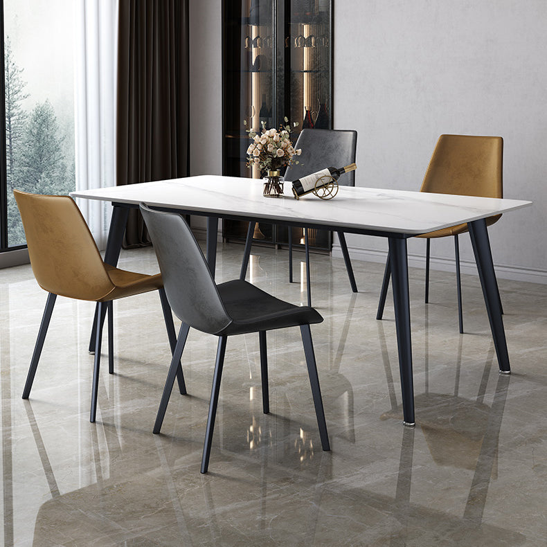 Minimalist 1/4/5/7 Pieces Dining Room Chair Set Sintered Stone Dining Table with Chairs Clearhalo 'Dining Room Sets' 'Dining Tables & Seating' 'dining_room_set' 'furn' 'furn_dining_room_set' 'Furniture' 'furniture_dining_room_set' 'Kitchen & Dining Furniture' 'kitchen&dining_furn' 'kitchen' 4588094