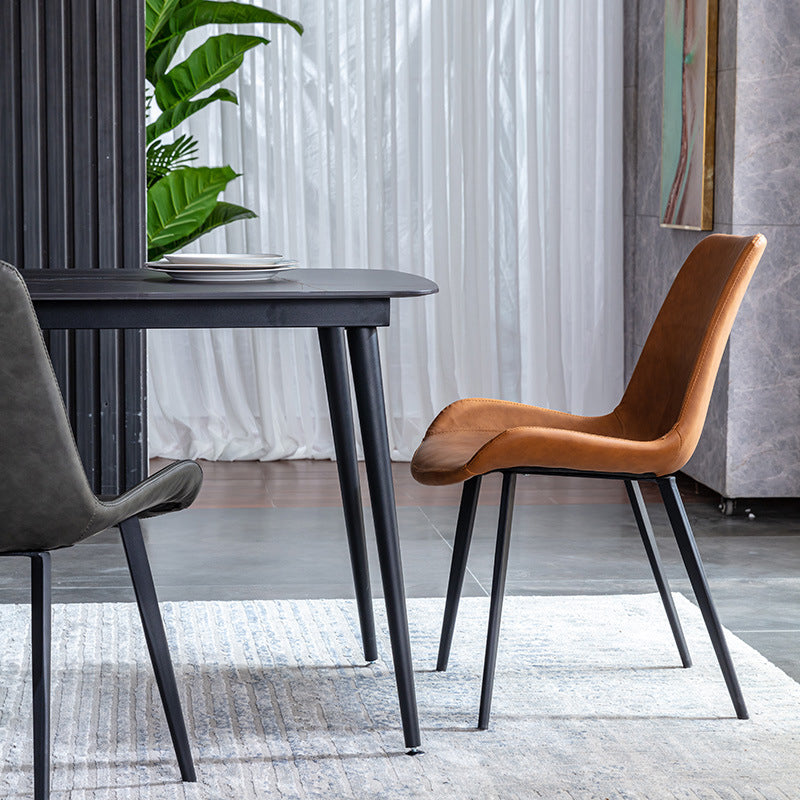 Minimalist 1/2/5/7 Pieces Dining Table Sets Sintered Stone Dining Table Set with Chair Clearhalo 'Dining Room Sets' 'Dining Tables & Seating' 'dining_room_set' 'furn' 'furn_dining_room_set' 'Furniture' 'furniture_dining_room_set' 'Kitchen & Dining Furniture' 'kitchen&dining_furn' 'kitchen' 4588106