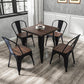 Industrial 1/3/4/5/7 Pieces Dinette Set Solid Wood Dining Table with Chairs 5 Pieces: Table, 4 Brown Chairs Clearhalo 'Dining Room Sets' 'Dining Tables & Seating' 'dining_room_set' 'furn' 'furn_dining_room_set' 'Furniture' 'furniture_dining_room_set' 'Kitchen & Dining Furniture' 'kitchen&dining_furn' 'kitchen' 4588123
