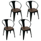 Industrial 1/3/4/5/7 Pieces Dinette Set Solid Wood Dining Table with Chairs 4 Black Chairs Clearhalo 'Dining Room Sets' 'Dining Tables & Seating' 'dining_room_set' 'furn' 'furn_dining_room_set' 'Furniture' 'furniture_dining_room_set' 'Kitchen & Dining Furniture' 'kitchen&dining_furn' 'kitchen' 4588124