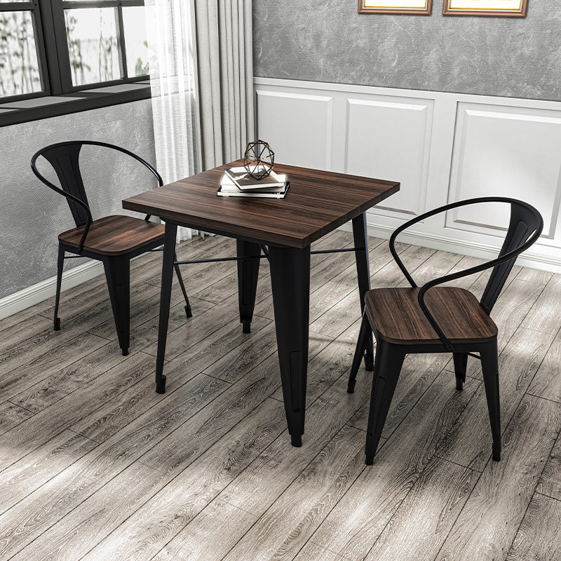 Industrial 1/3/4/5/7 Pieces Dinette Set Solid Wood Dining Table with Chairs 3 Pieces: Table, 2 Chairs Clearhalo 'Dining Room Sets' 'Dining Tables & Seating' 'dining_room_set' 'furn' 'furn_dining_room_set' 'Furniture' 'furniture_dining_room_set' 'Kitchen & Dining Furniture' 'kitchen&dining_furn' 'kitchen' 4588125