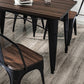 Industrial 1/3/4/5/7 Pieces Dinette Set Solid Wood Dining Table with Chairs Clearhalo 'Dining Room Sets' 'Dining Tables & Seating' 'dining_room_set' 'furn' 'furn_dining_room_set' 'Furniture' 'furniture_dining_room_set' 'Kitchen & Dining Furniture' 'kitchen&dining_furn' 'kitchen' 4588130