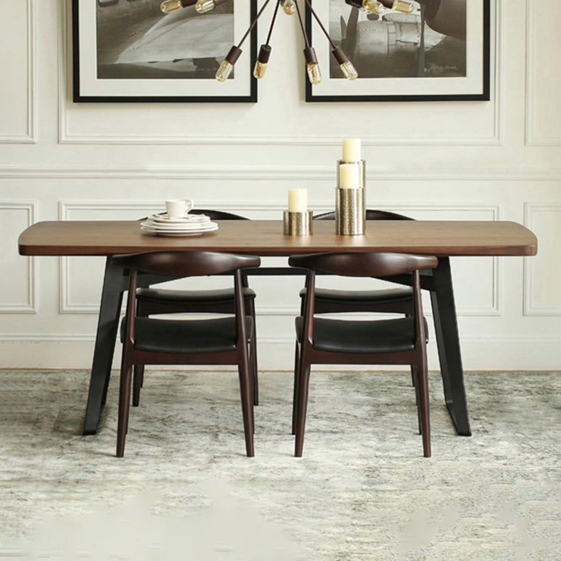 Industrial 1/5 pieces Dinette Set Solid Wood Dining Table with Chairs Clearhalo 'Dining Room Sets' 'Dining Tables & Seating' 'dining_room_set' 'furn' 'furn_dining_room_set' 'Furniture' 'furniture_dining_room_set' 'Kitchen & Dining Furniture' 'kitchen&dining_furn' 'kitchen' 4588141