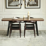 Industrial 1/5 pieces Dinette Set Solid Wood Dining Table with Chairs Clearhalo 'Dining Room Sets' 'Dining Tables & Seating' 'dining_room_set' 'furn' 'furn_dining_room_set' 'Furniture' 'furniture_dining_room_set' 'Kitchen & Dining Furniture' 'kitchen&dining_furn' 'kitchen' 4588141